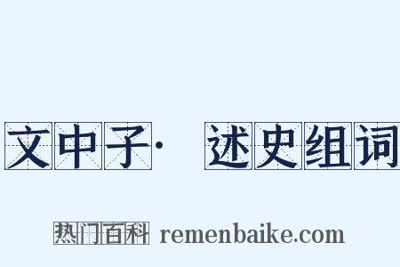 文中子·述史组词是什么意思的图片